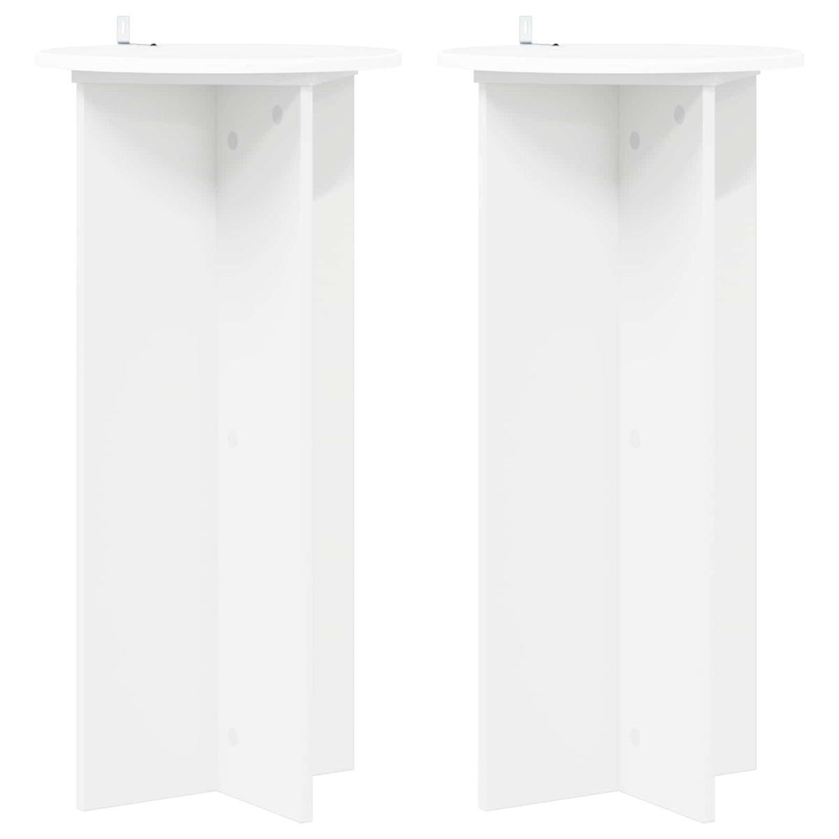 Växtställ 2 st Vit Ø40 x 80 cm Konstruerat trä
