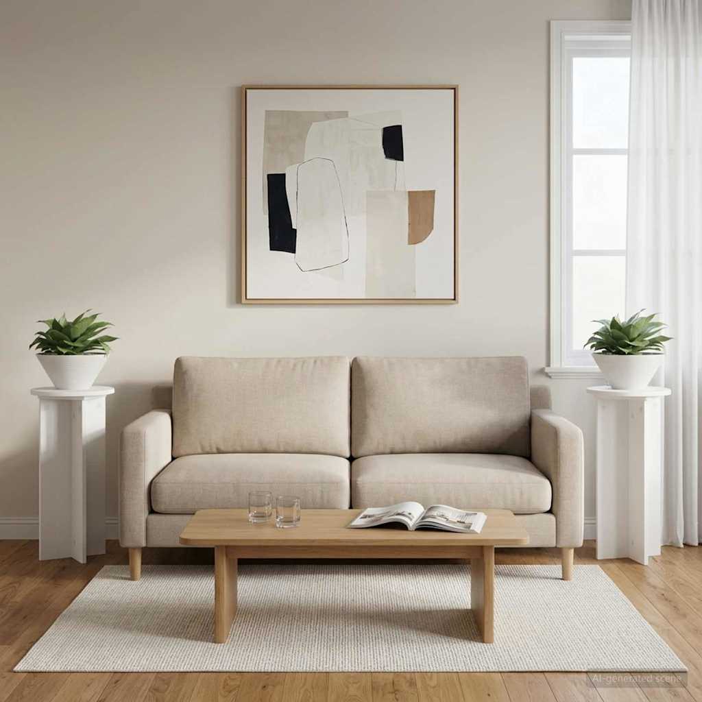 Växtställ 2 st Vit Ø29,5 x 60 cm Konstruerat trä