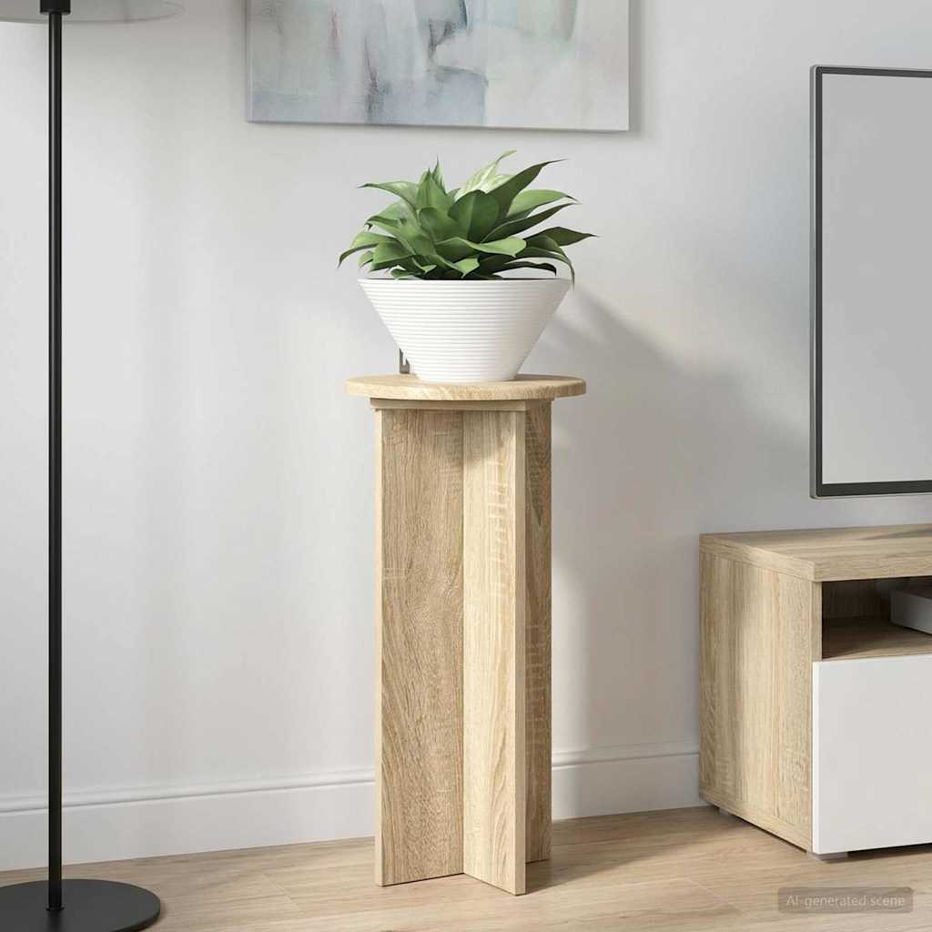 Växtställ 2 st Sonoma-ek 29,5 x 29,5 x 60 cm Konstruerat trä
