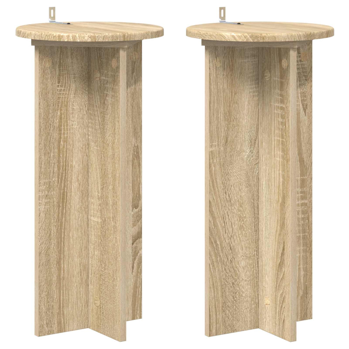 Växtställ 2 st Sonoma-ek 29,5 x 29,5 x 60 cm Konstruerat trä