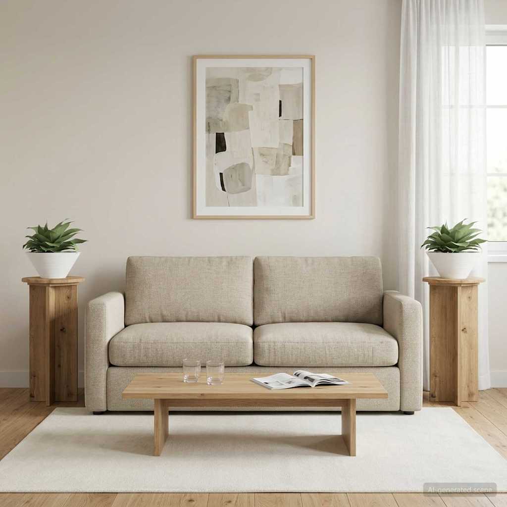Växtställ 2 st Artisan-ek 29,5 x 29,5 x 60 cm Konstruerat trä