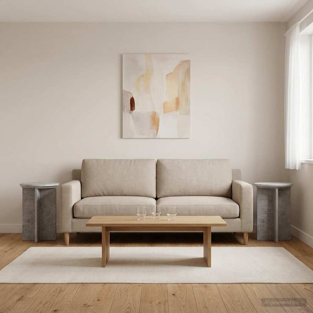 Växtställ 2 st Betonggrå Ø29,5 x 40 cm Konstruerat trä