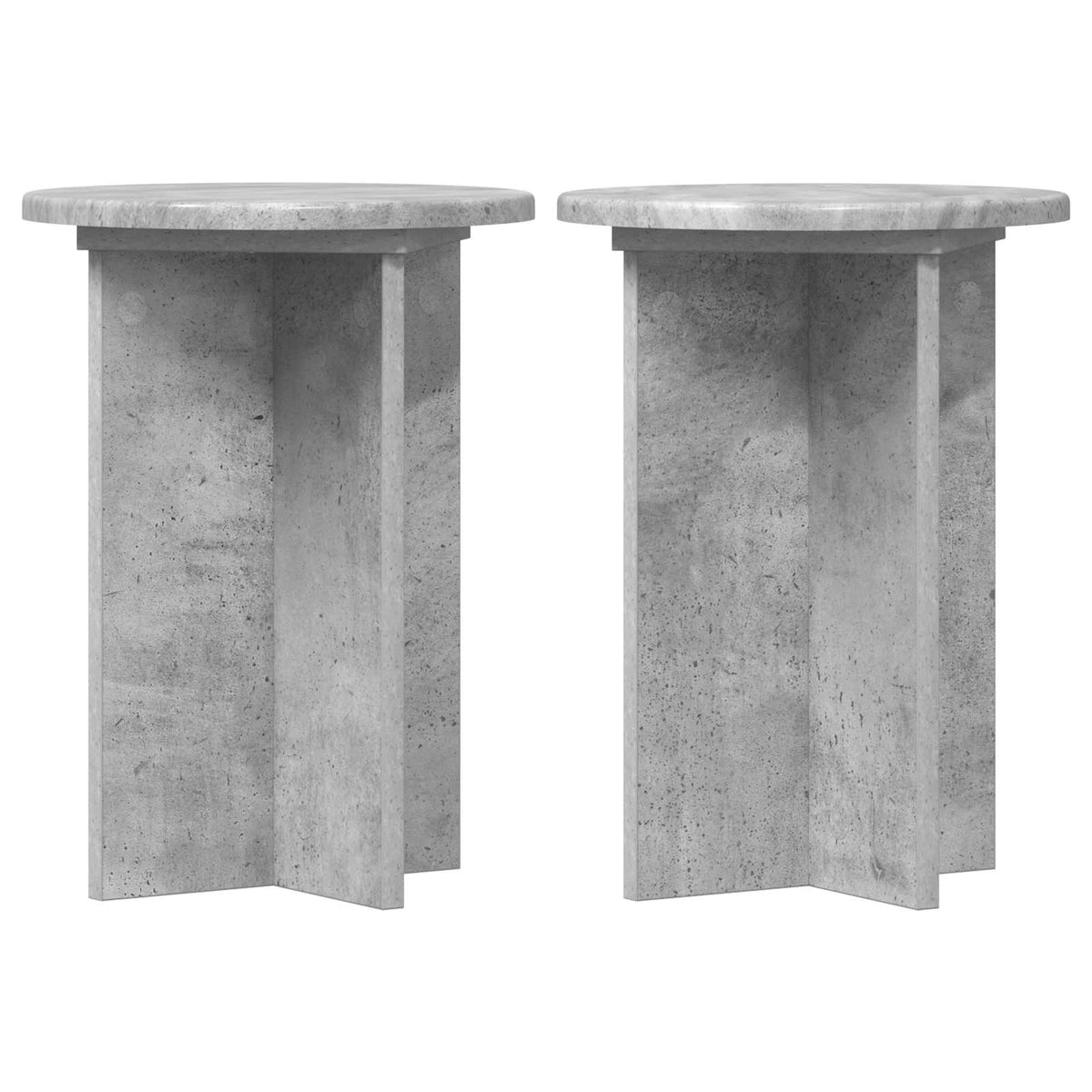 Växtställ 2 st Betonggrå Ø29,5 x 40 cm Konstruerat trä