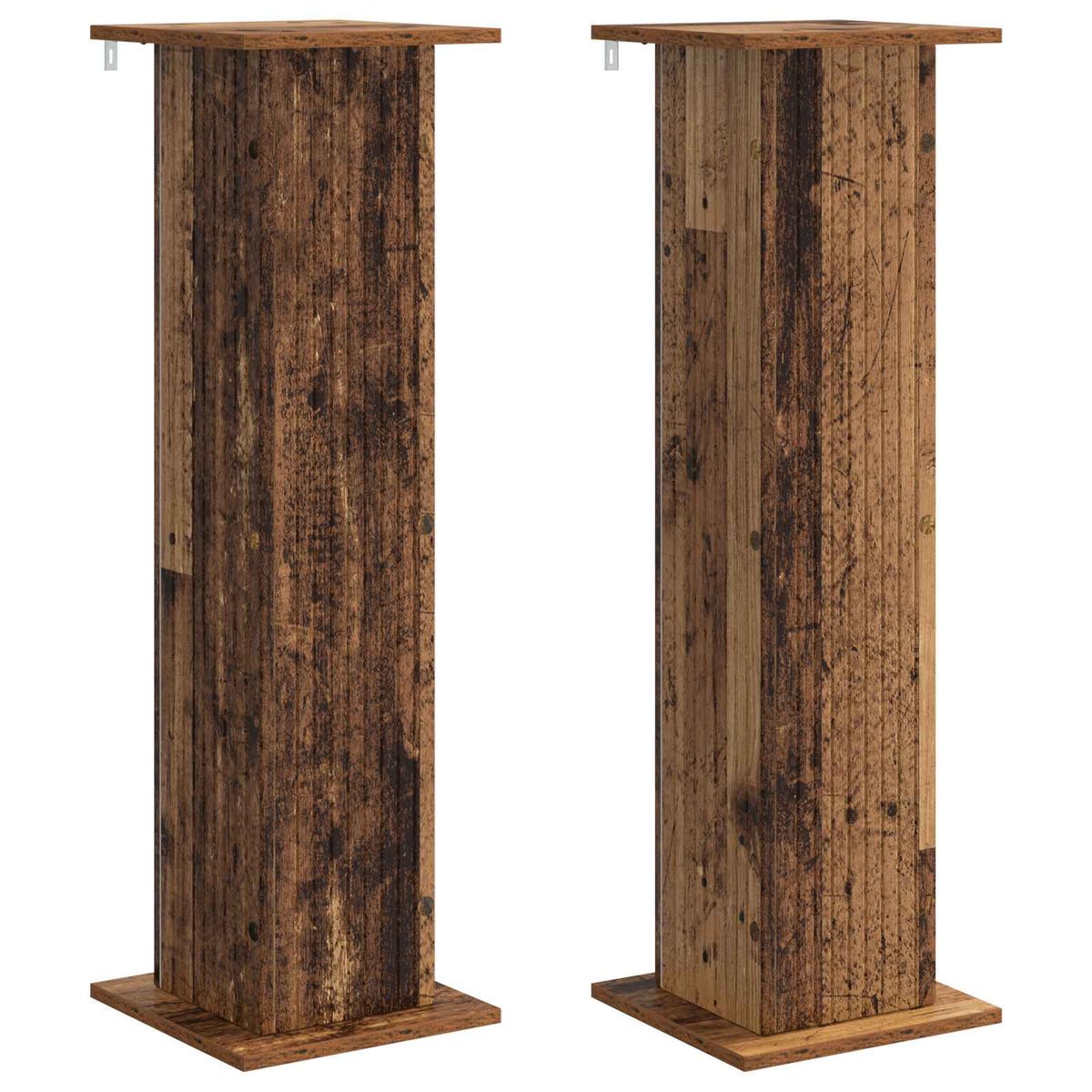 Växtställ 2 st Gammalt trä 30,5 x 30 x 100,5 cm Konstruerat trä