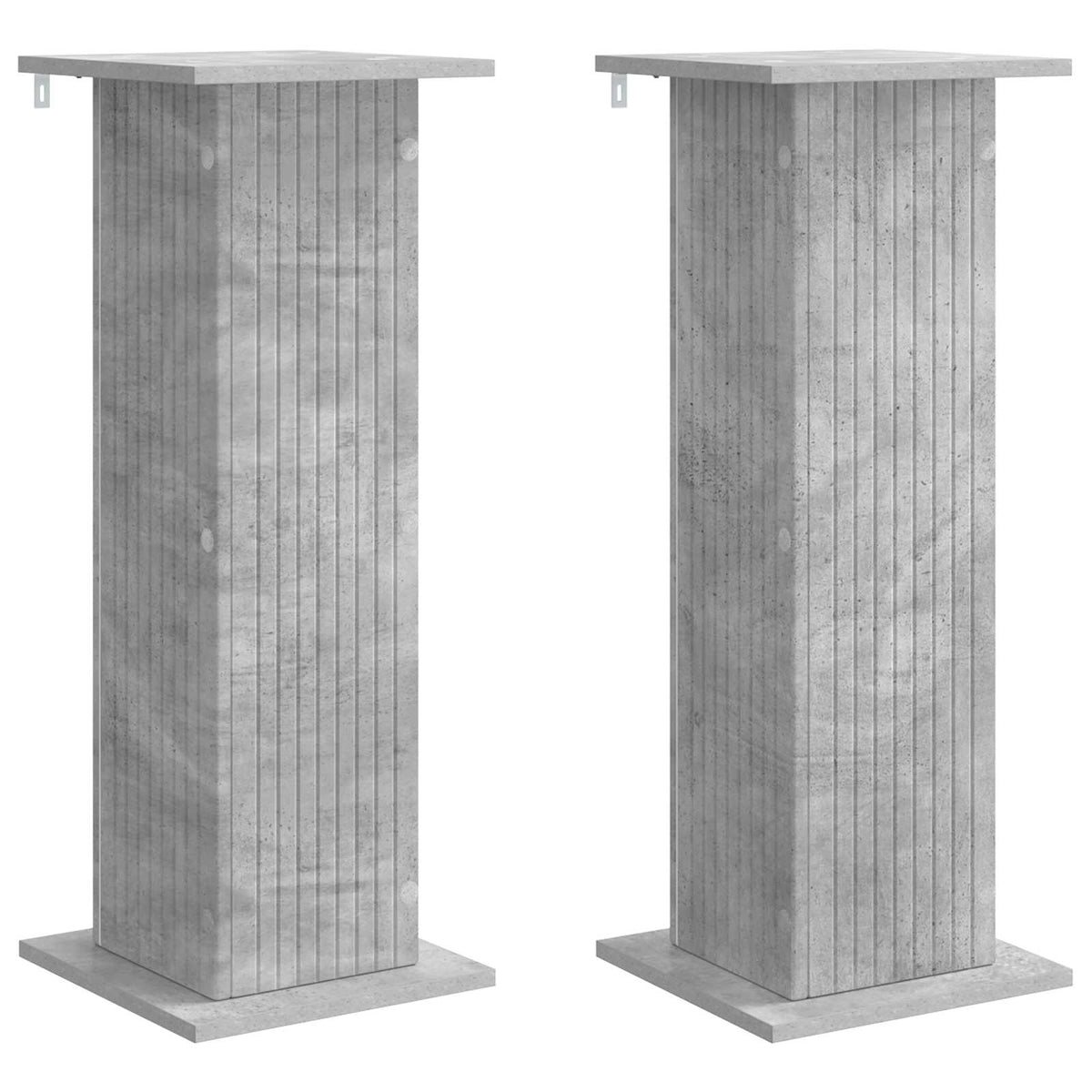 Växtställ 2 st Betonggrå 30,5 x 30 x 80,5 cm Konstruerat trä