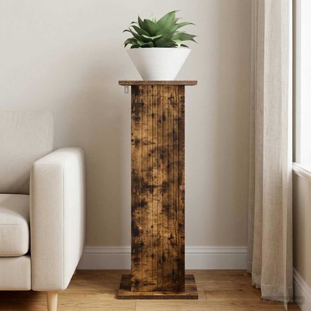 Växtställ Rökt ek 30,5 x 30 x 80,5 cm Konstruerat trä