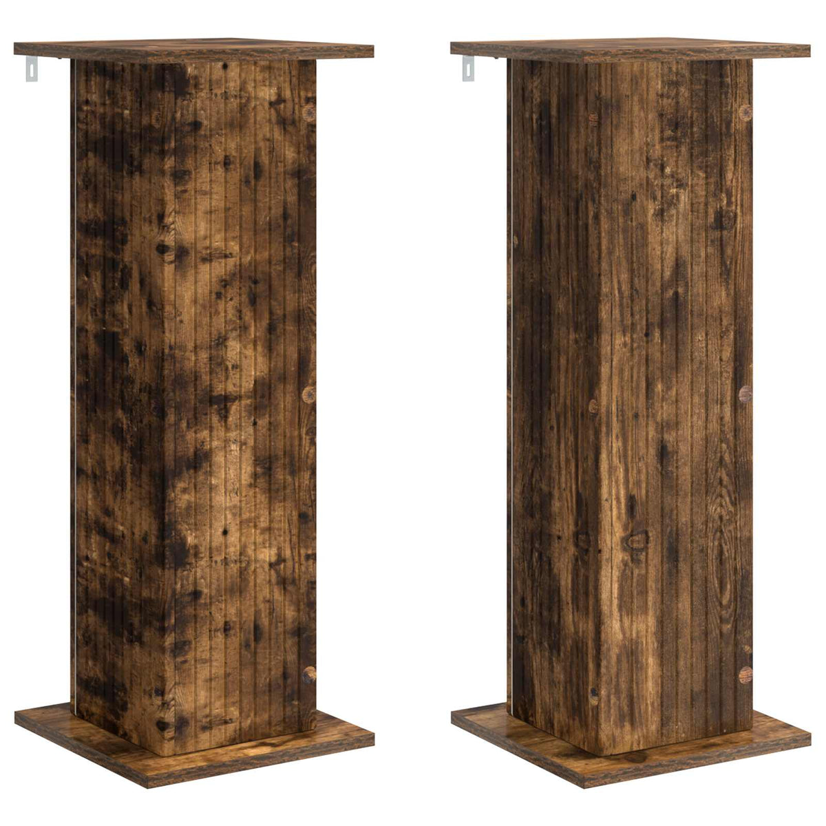 Växtställ 2 st Rökt ek 30,5 x 30 x 80,5 cm Konstruerat trä