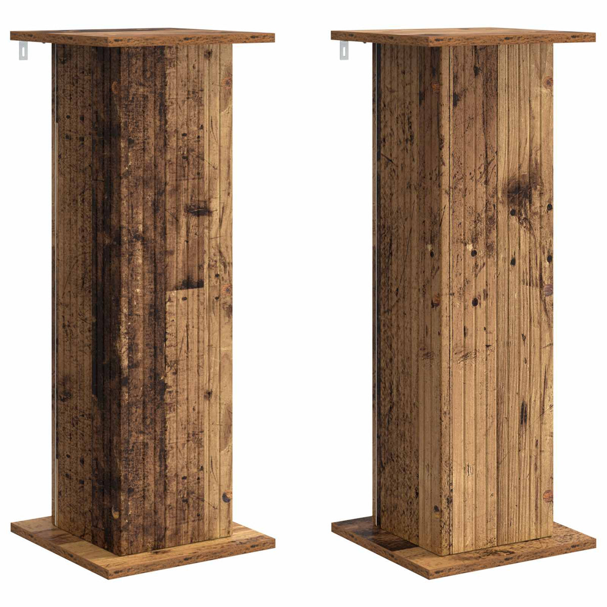 Växtställ 2 st Gammalt trä 30,5 x 30 x 80,5 cm Konstruerat trä