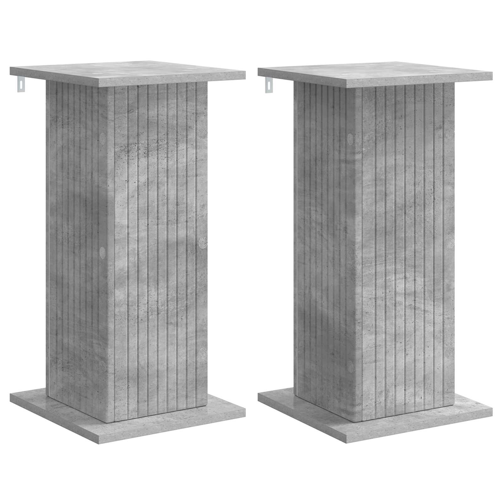 Växtställ 2 st Betonggrå 30,5 x 30 x 60,5 cm Konstruerat trä