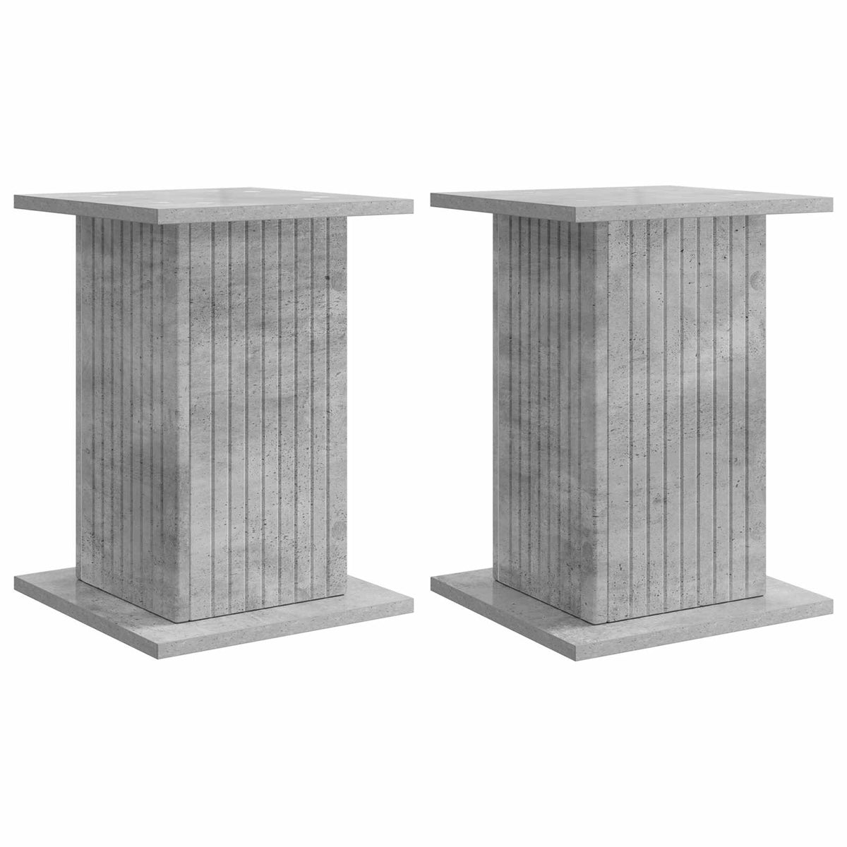 Växtställ 2 st Betonggrå 30,5 x 30 x 43 cm Konstruerat trä