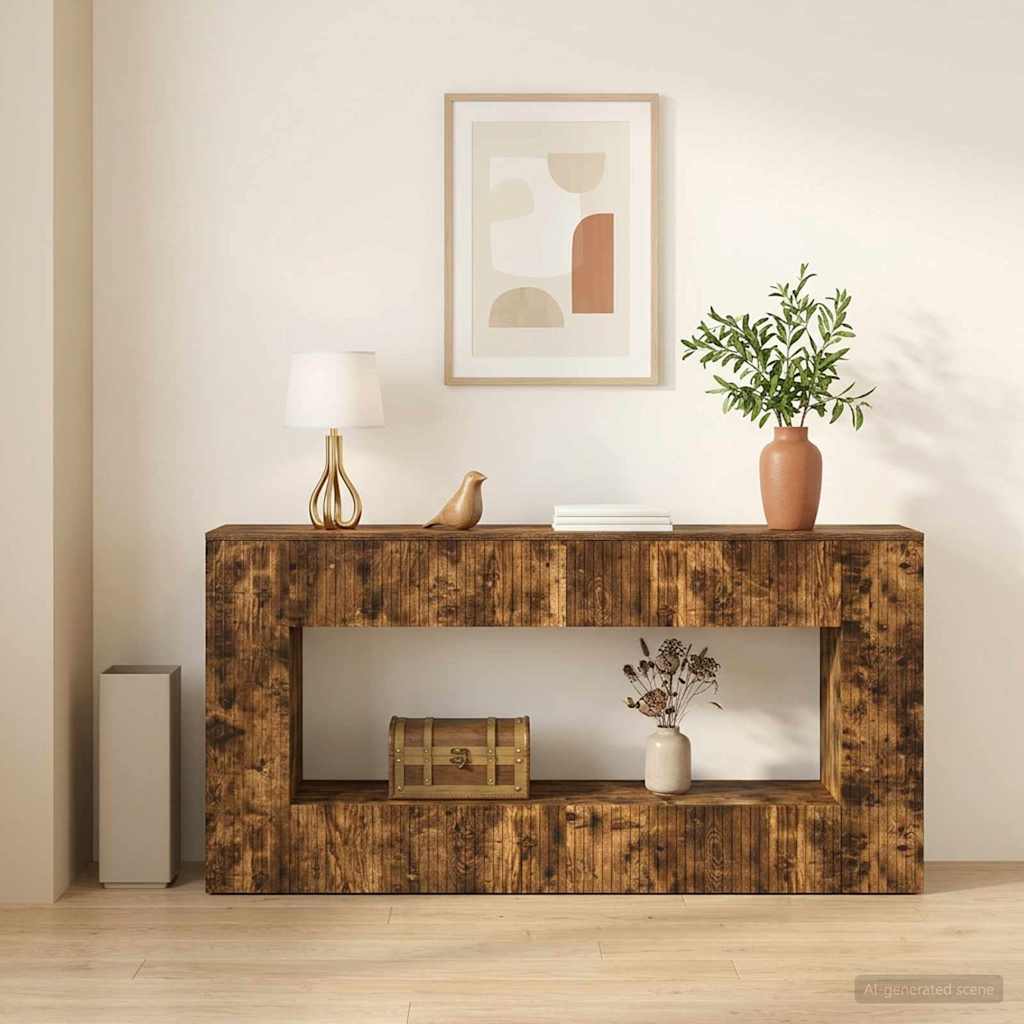 Konsolbord Rökt Ek 155 x 29 x 74 cm Konstruerat trä