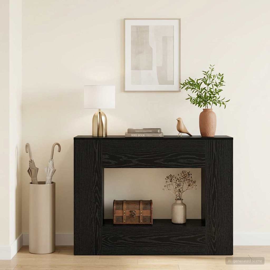 Svart Ek 101 x 30 x 74 cm