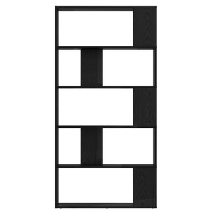 Bokskåp Svart Ek 80 x 24 x 159 cm Konstruerat trä