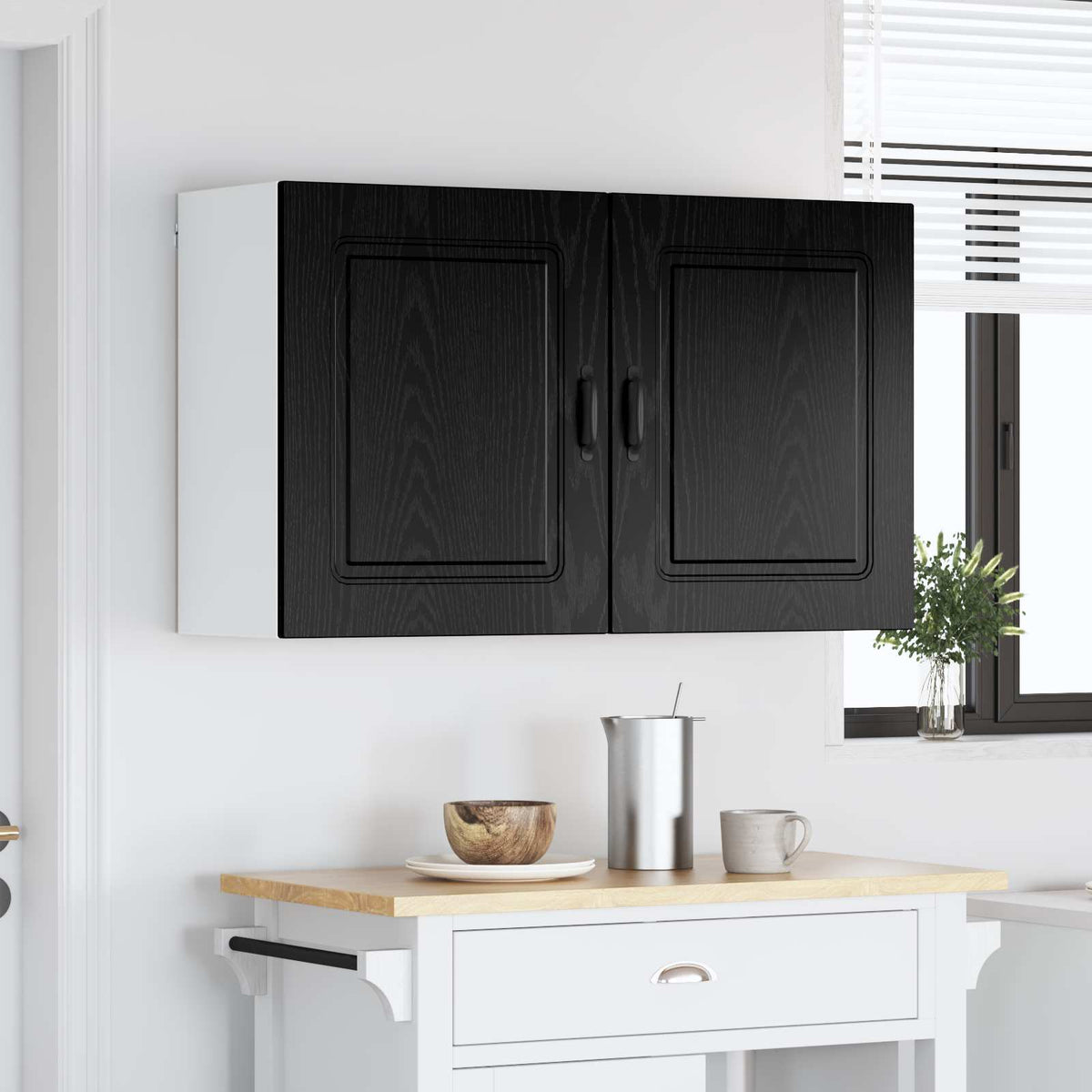 Diskmaskin panel Kalmar 2 st Svart Ek Konstruerat trä
