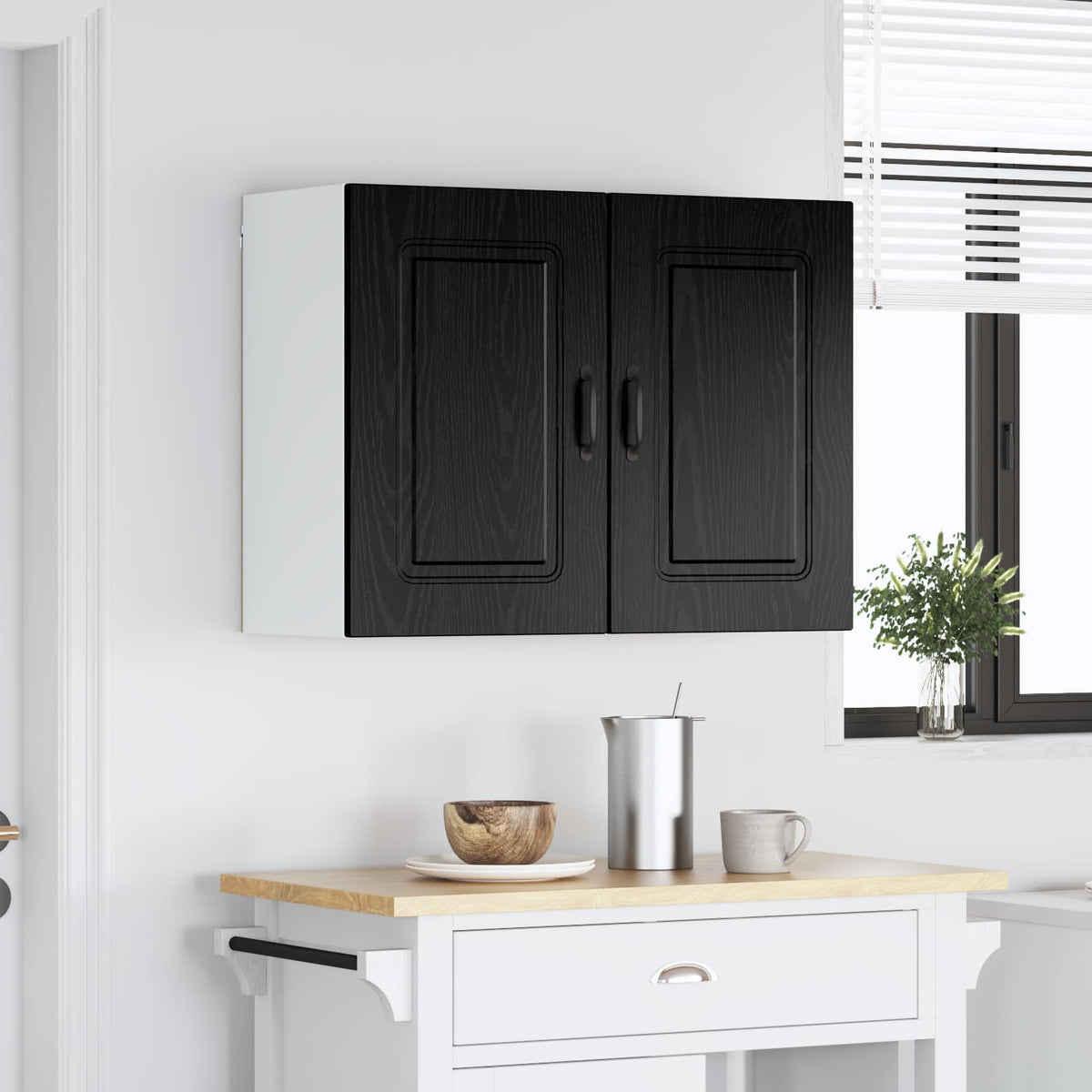 Diskmaskin panel Kalmar Svart Ek 80 x 31 x 60 cm