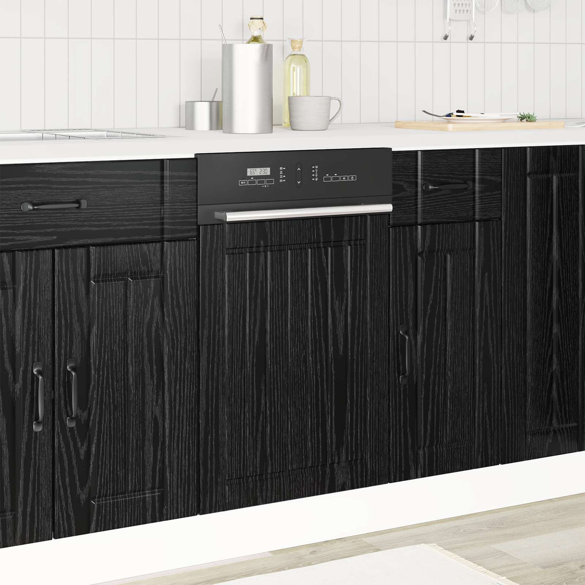 Diskmaskin panel LUCCA Svart ek 45 x 1,5 x 57 cm