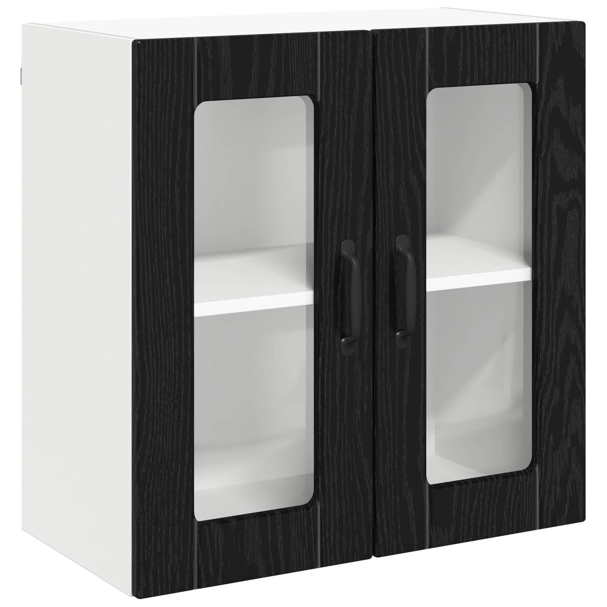 Väggglasförråd LUCCA Svart ek 60 x 31 x 60 cm Konstruerat trä