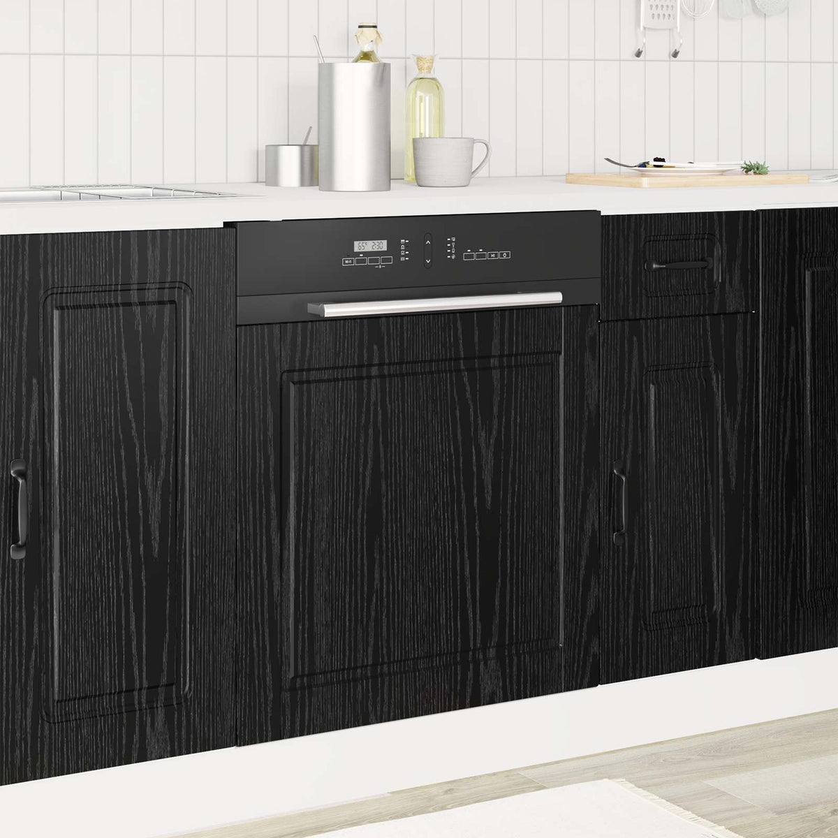 Diskmaskin panel PORTO Svart Ek 60 x 1,5 x 57 cm