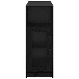 Barbord med hylla Svart Ek 101 x 40 x 103,5 cm Konstruerat trä