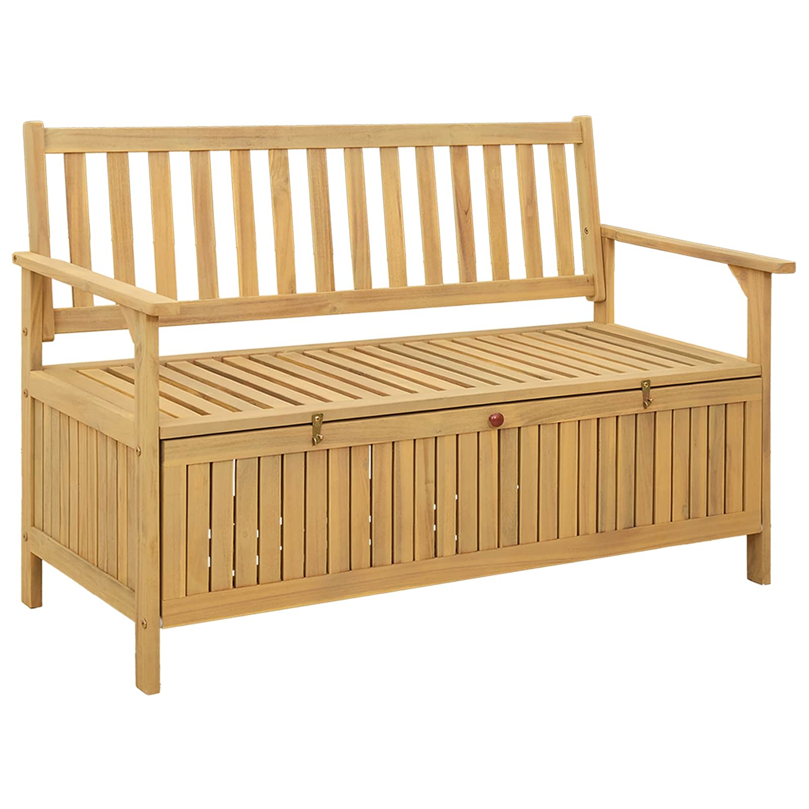 Förvaringsbänk 2 -Seater 120 x 63 x 84 cm Massiv Akacia