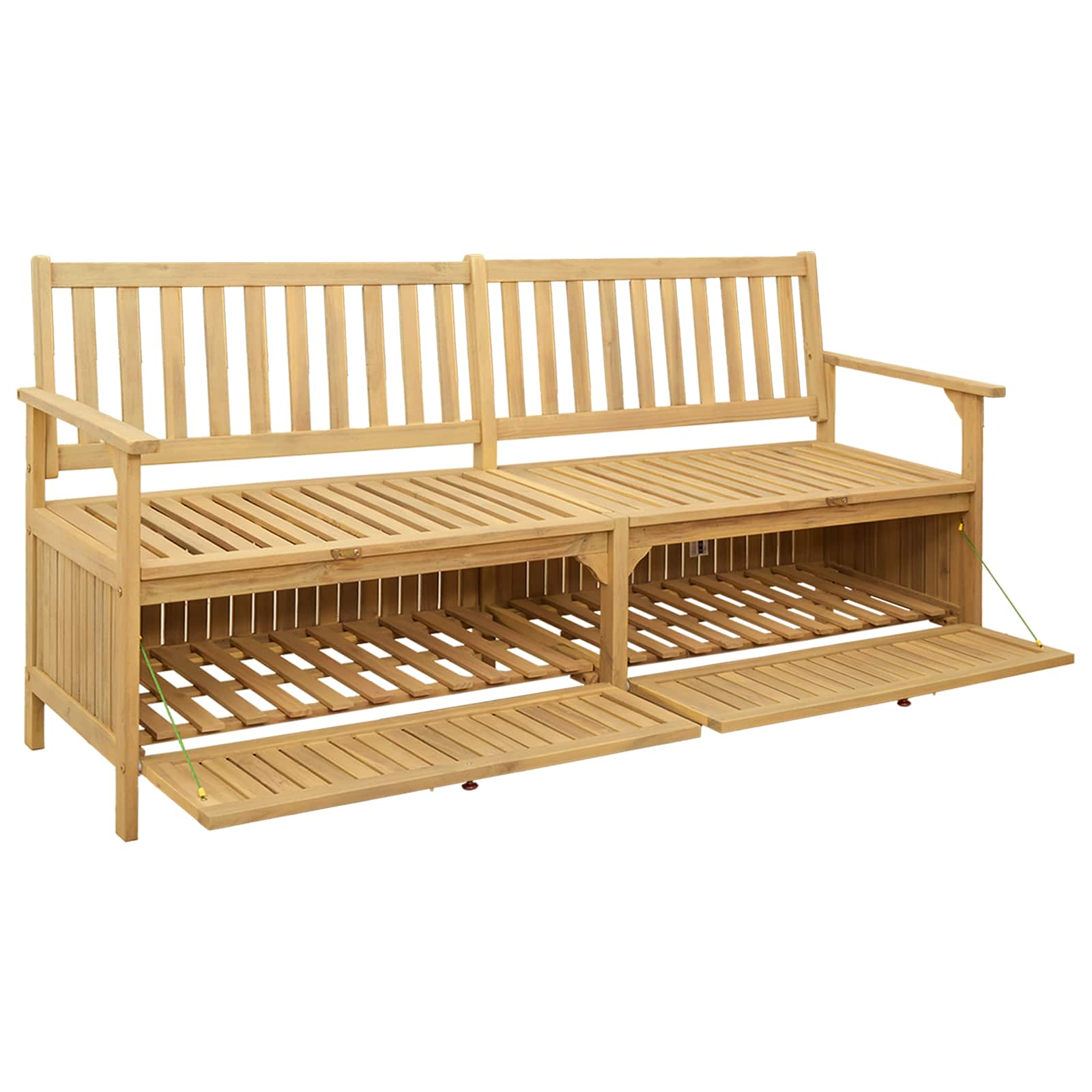 Förvaringsbänk 2 -Seater 170 x 63 x 84 cm Massiv Akacia