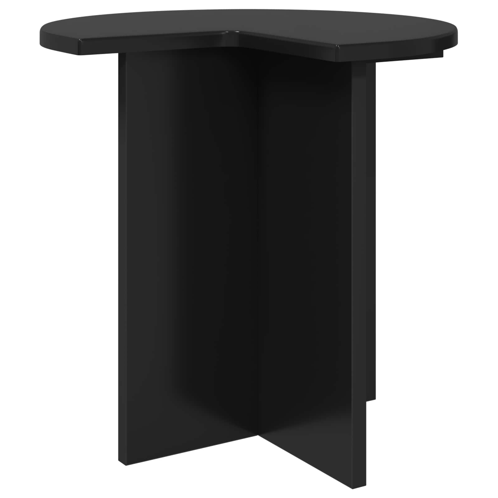 Sidobord Svart ek Ø 39 x 38 cm Konstruerat trä