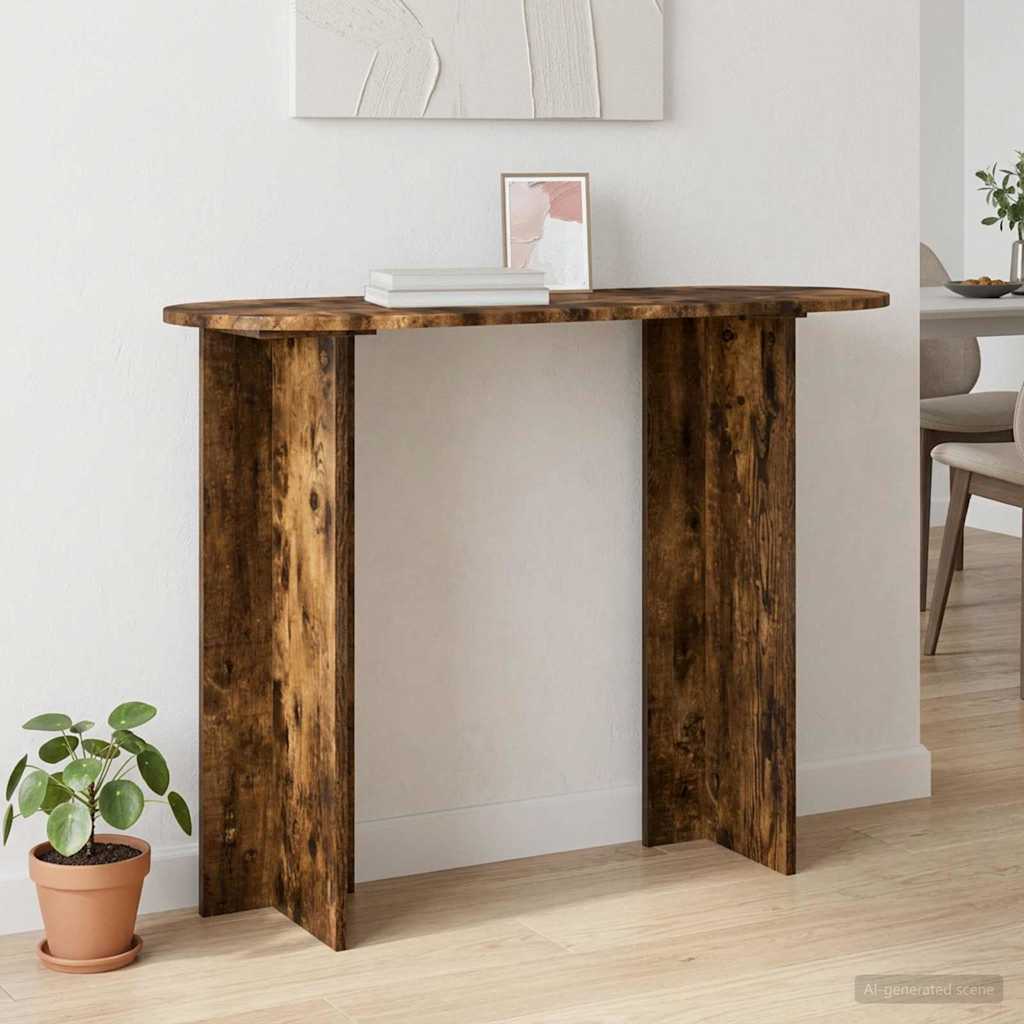 Konsolbord Rökt ek 100 x 39,5 x 75 cm Konstruerat trä