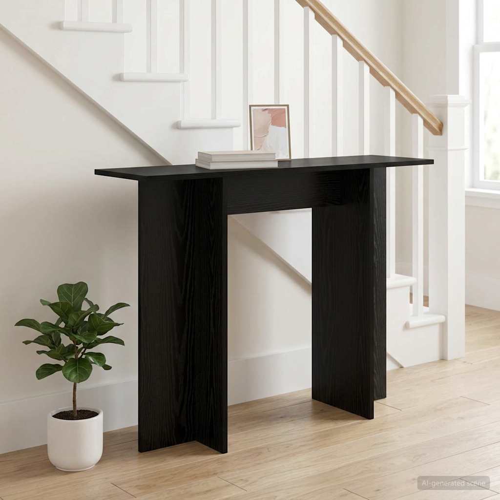 Konsolbord Svart ek 100 x 30 x 75 cm Konstruerat trä