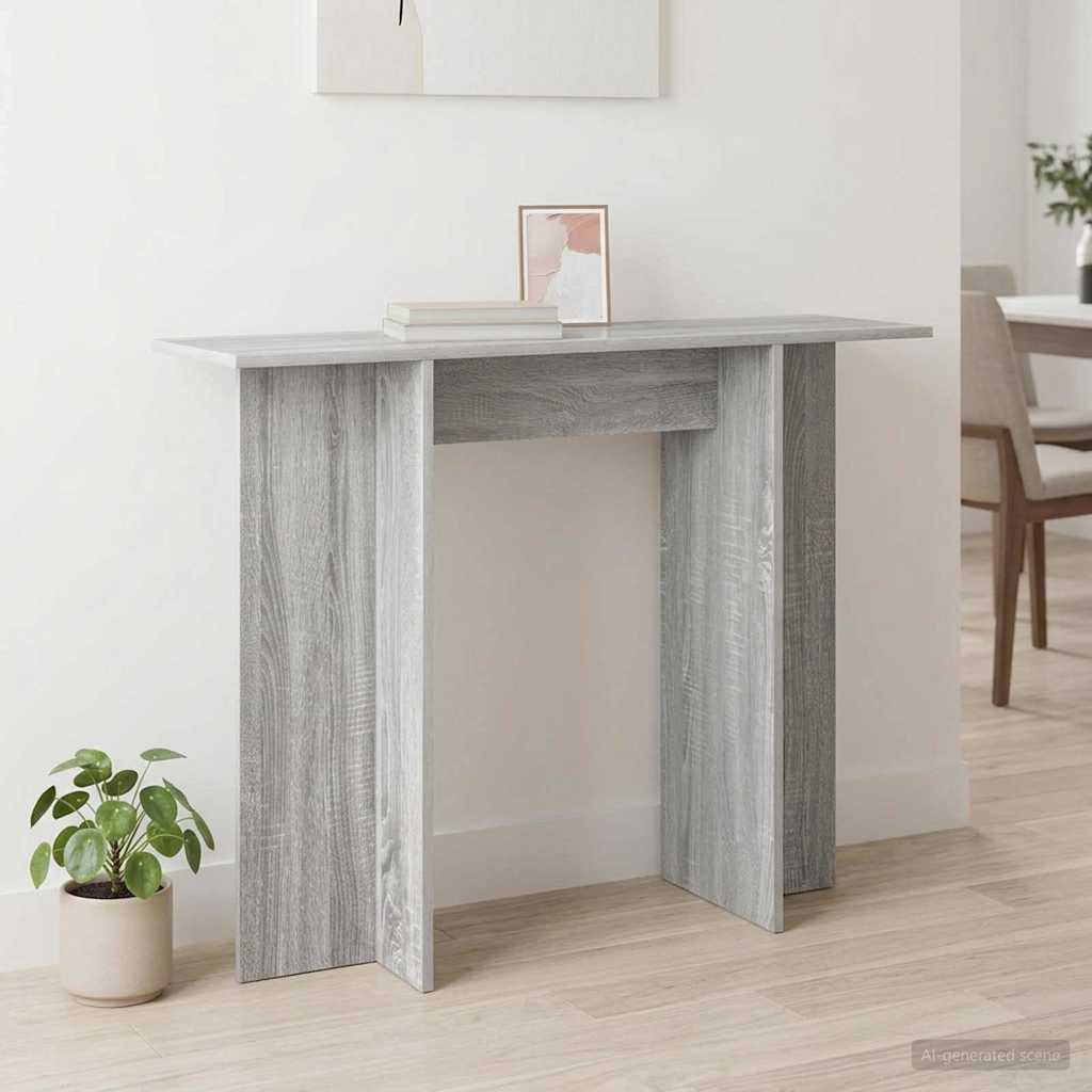 Konsolbord Grå sonoma-ek 100 x 30 x 75 cm Konstruerat trä