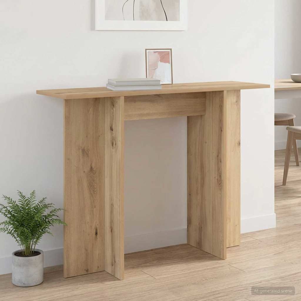 Konsolbord Artisan-ek 100 x 30 x 75 cm Konstruerat trä