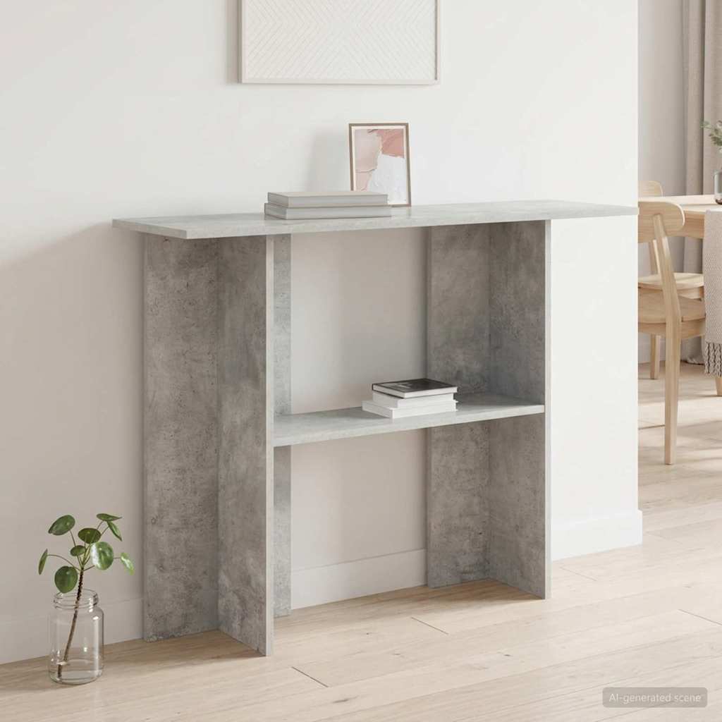 Konsolbord Betonggrå 100 x 30 x 75 cm Konstruerat trä
