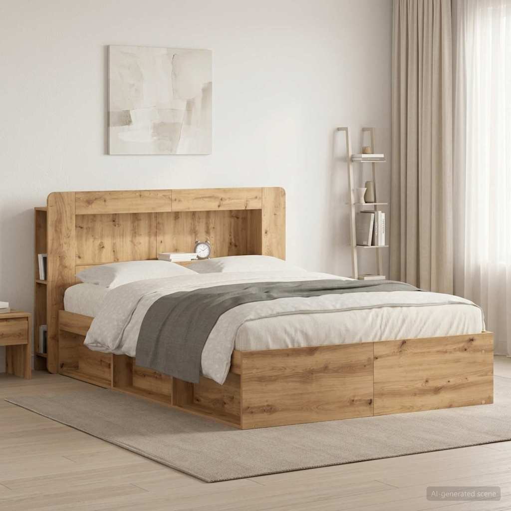 Sänggavelsskåp Artisan-ek 160 cm Konstruerat trä