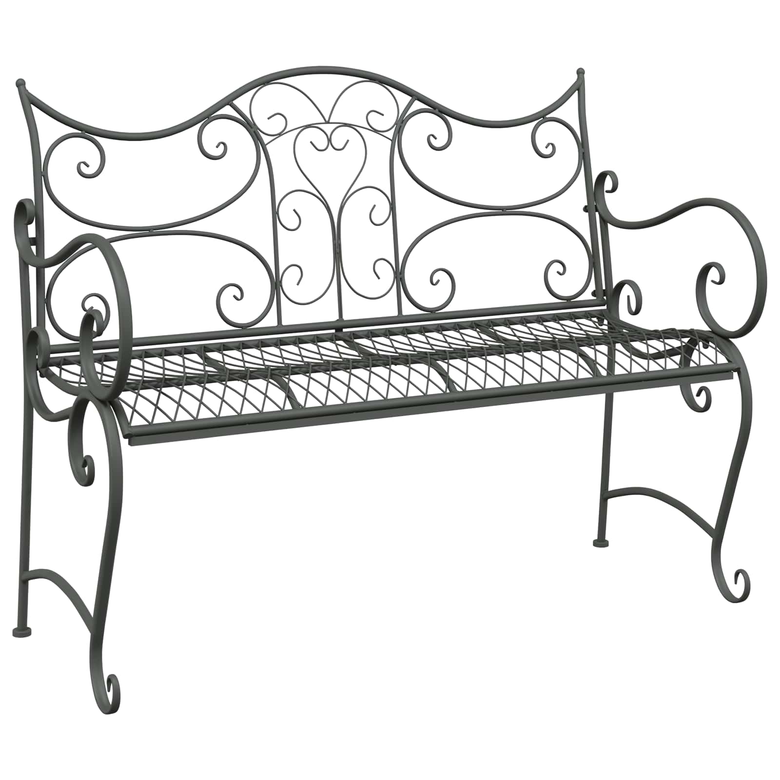 Trädgårdsbänk 2-Antal sittplatser 114 x 56,5 x 90 cm Stål