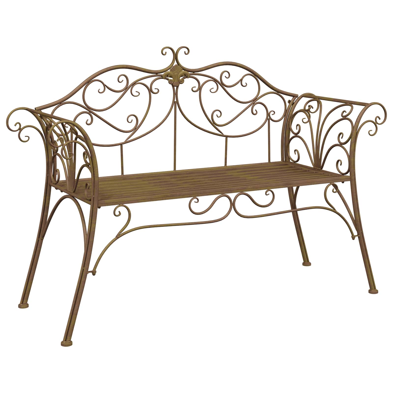 Trädgårdsbänk 2-Antal sittplatser 130 x 47 x 90 cm Stål