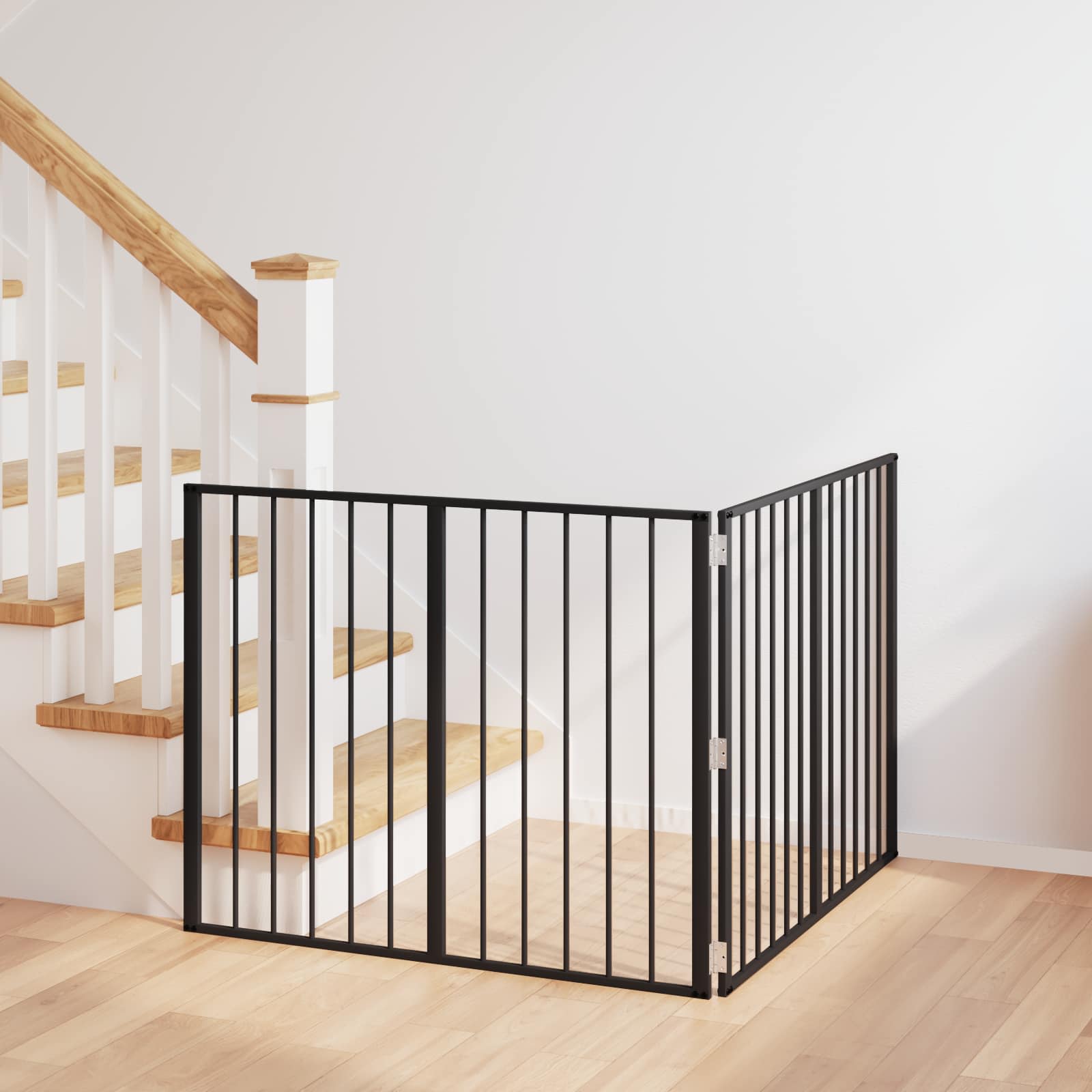 Hundgrind 2 pcs Svart 100 x 80 cm Galvaniserat Stål