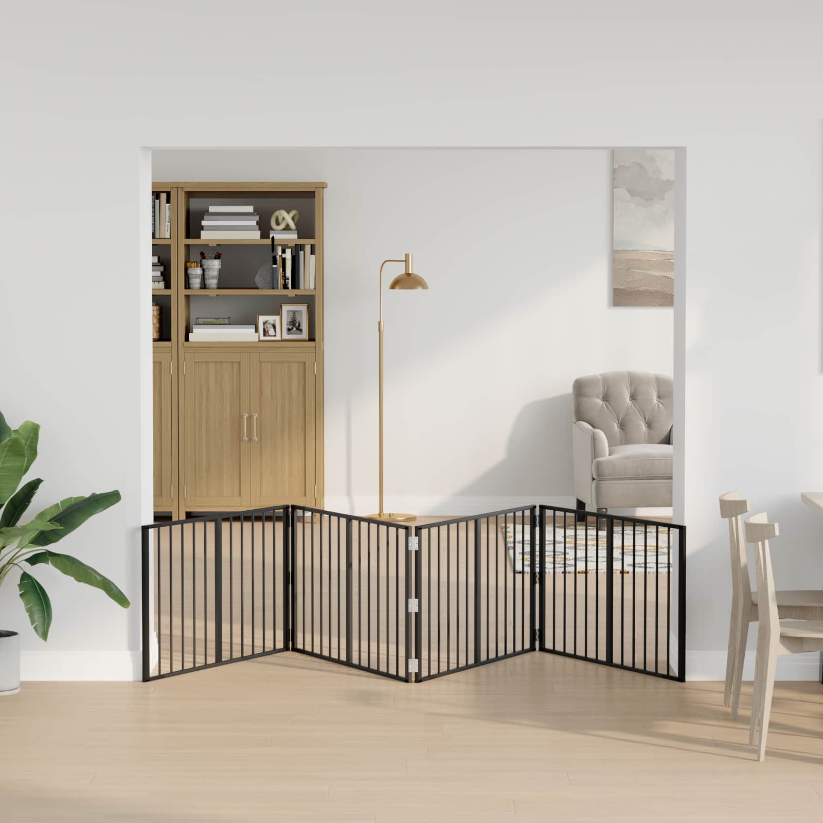 Hundgrind 4 pcs Svart 100 x 60 cm Galvaniserat Stål