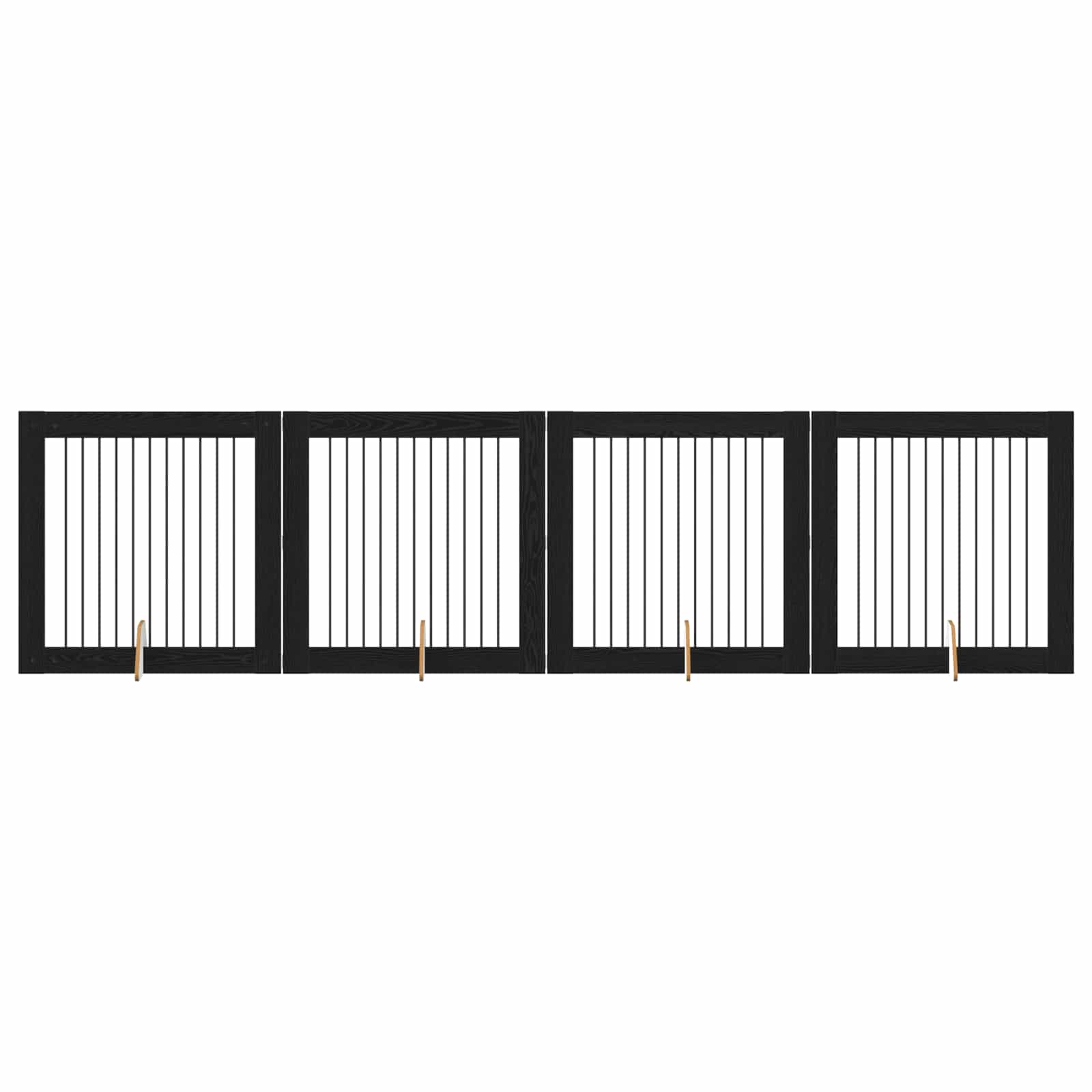 Fällbar hundgrind med stativ 4 pcs Svart ek 401 cm