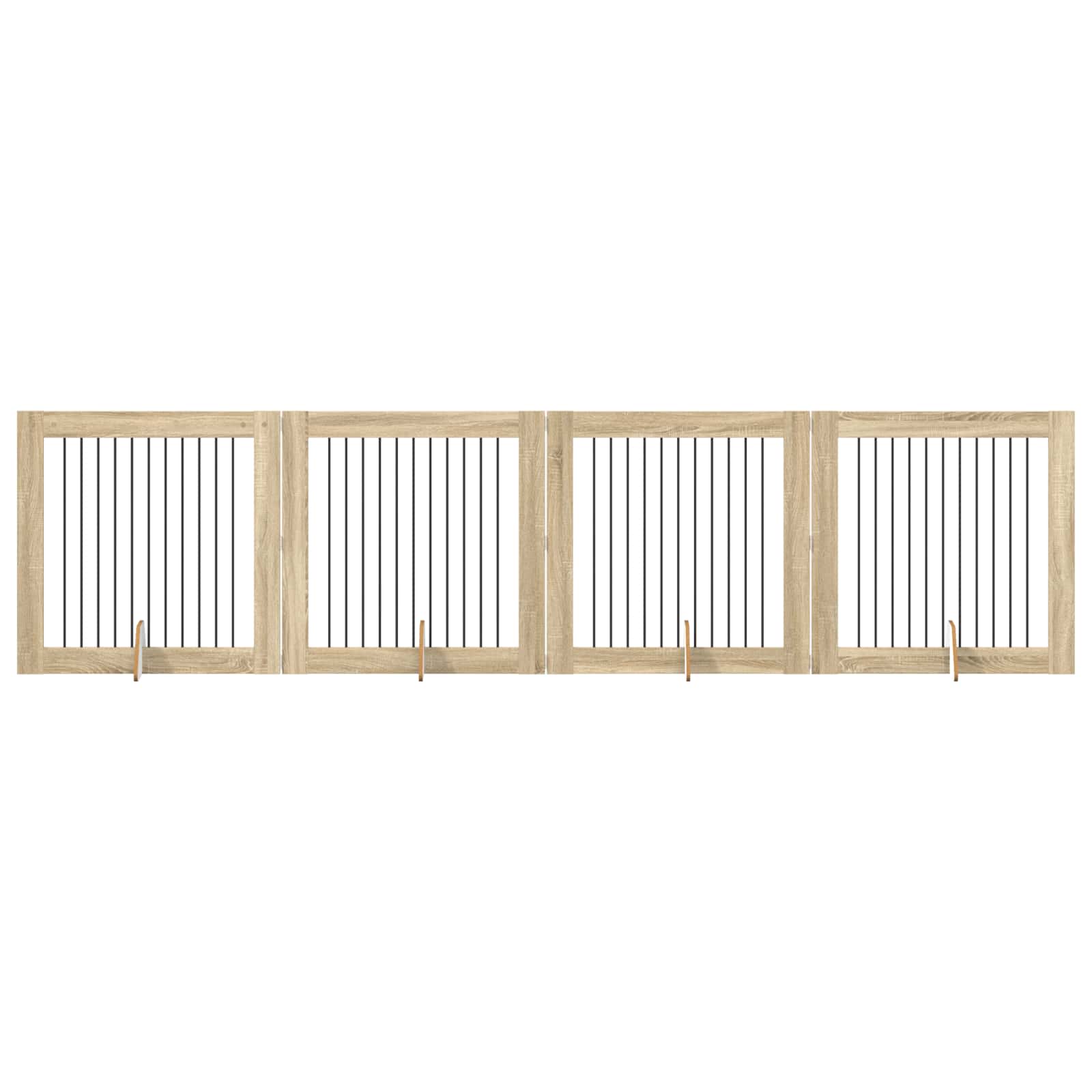 Fällbar hundgrind med stativ 4 pcs Sonoma-ek 401 cm