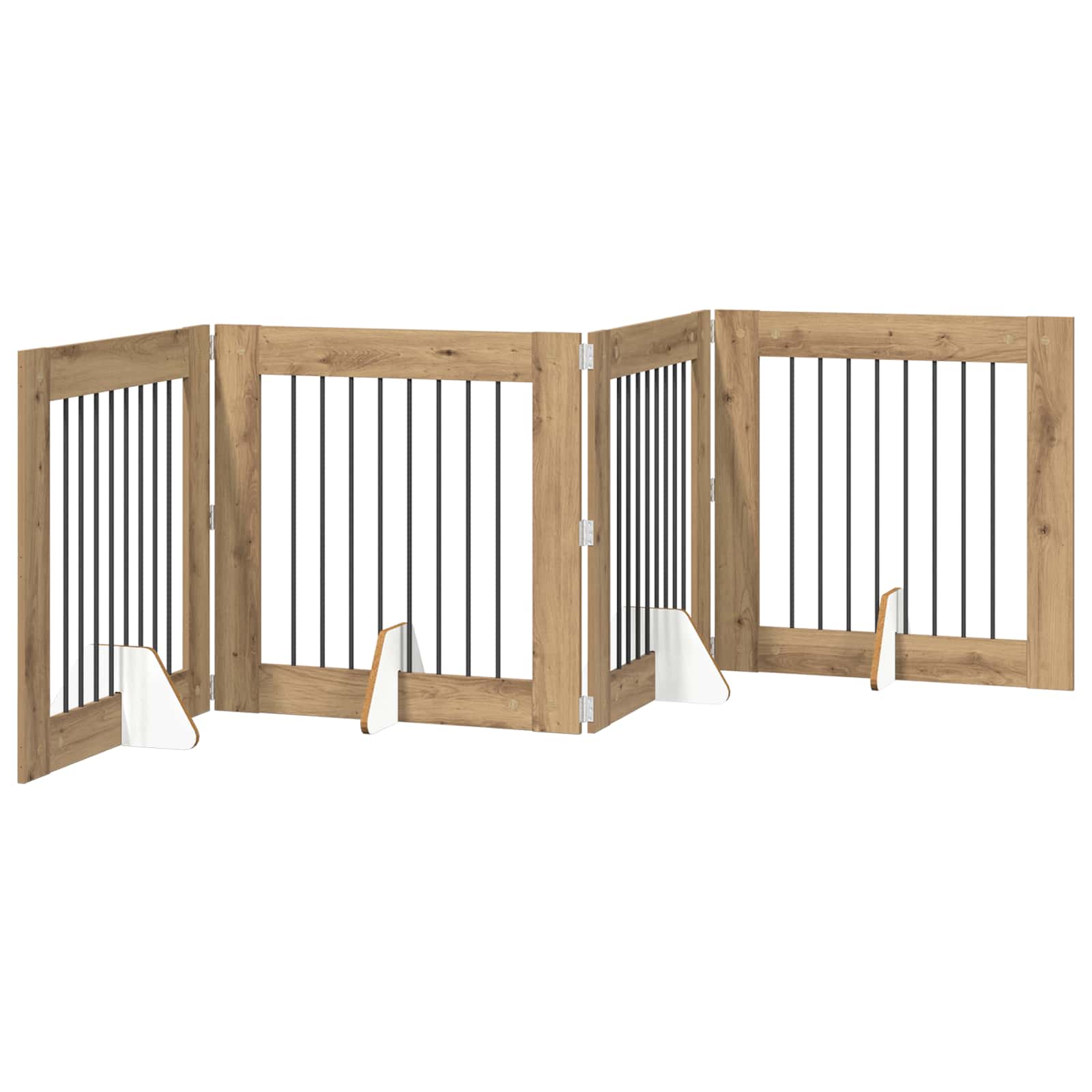 Fällbar hundgrind med stativ 4 pcs Artisan-ek 321 cm