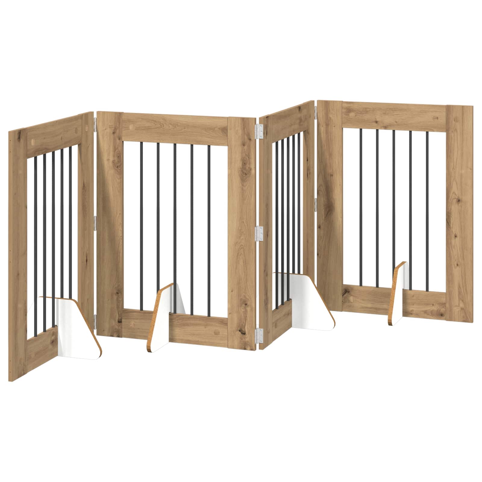 Fällbar hundgrind med stativ 4 pcs Artisan-ek 241 cm