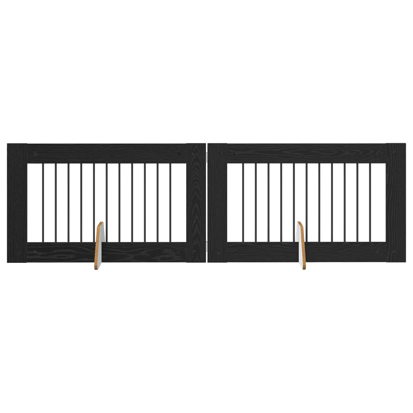 Fällbar hundgrind med stativ 2 pcs Svart ek 200,5 cm