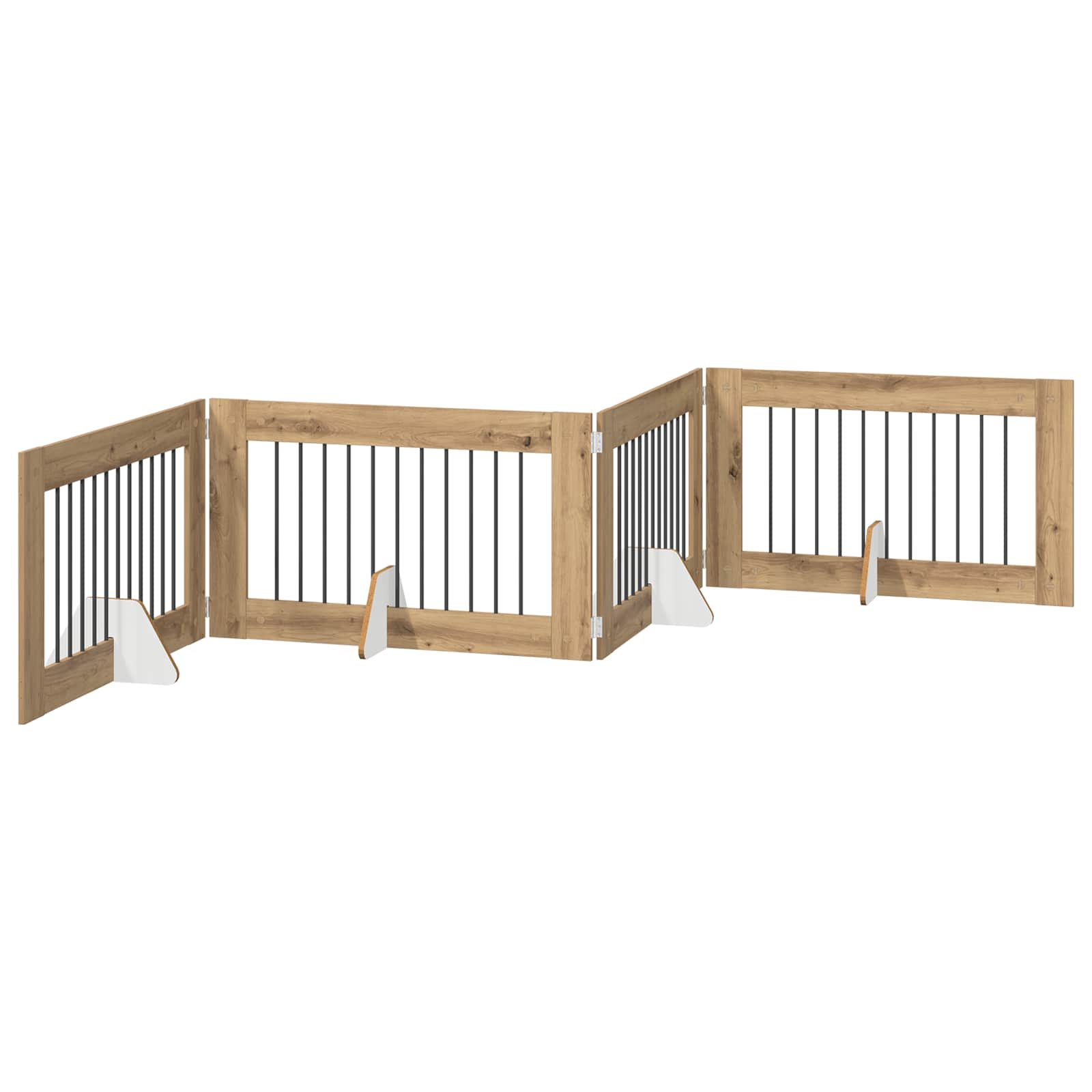 Fällbar hundgrind med stativ 4 pcs Artisan-ek 401 cm