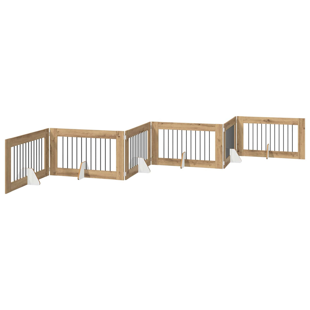 Fällbar hundgrind med stativ 6 st Artisan-ek 602 cm