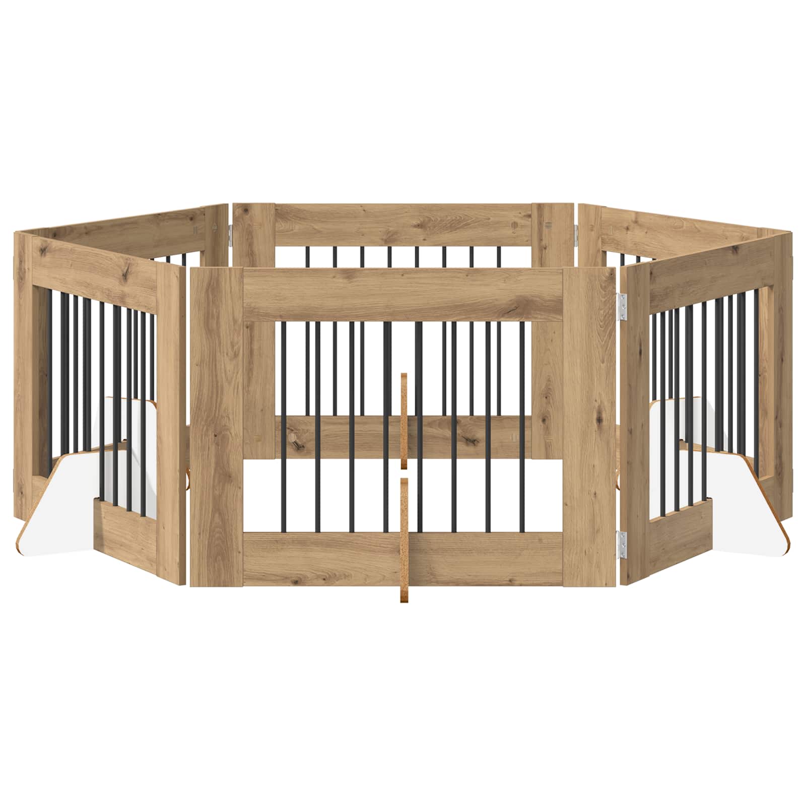 Fällbar hundgrind med stativ 6 pcs Artisan-ek 482 cm
