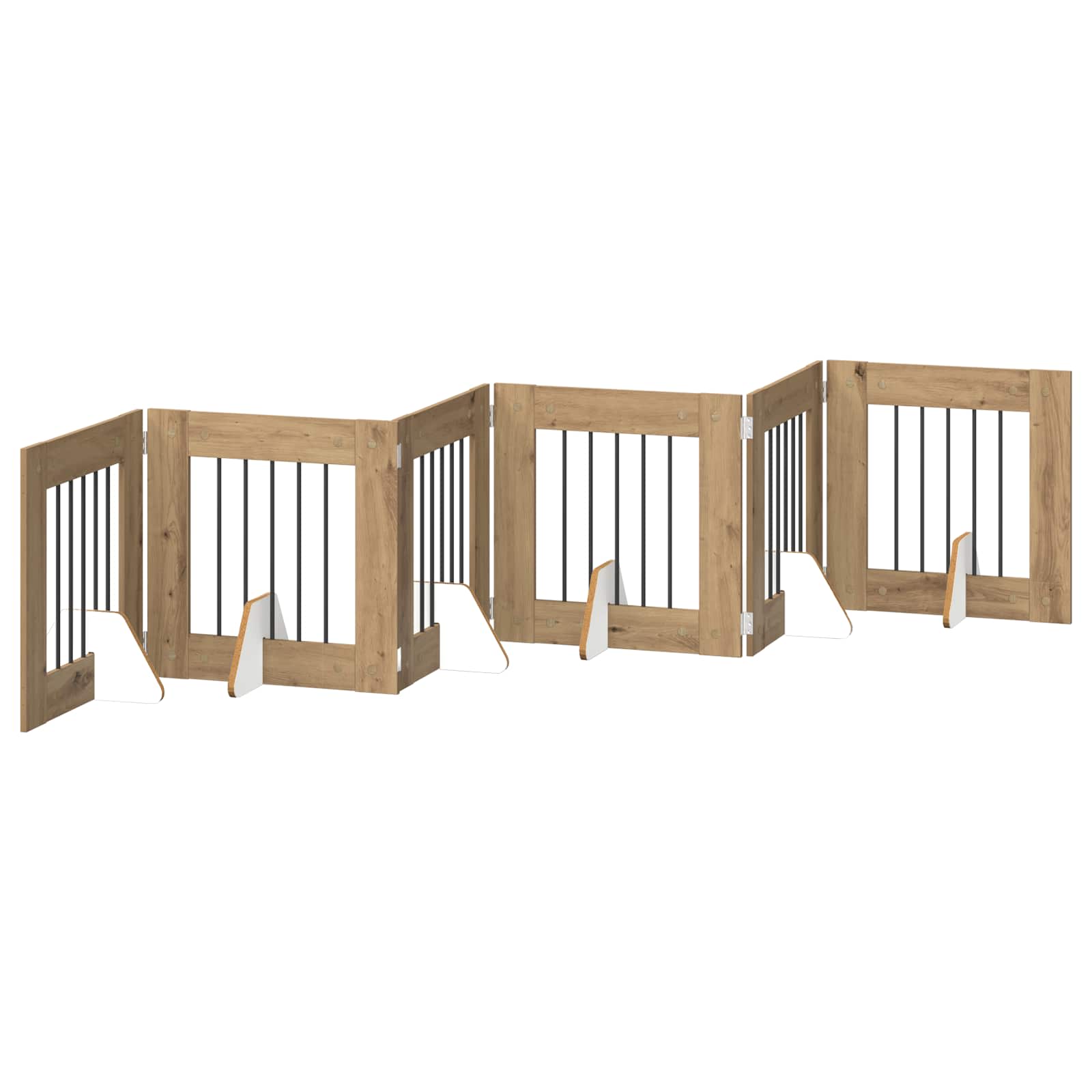 Fällbar hundgrind med stativ 6 pcs Artisan-ek 362 cm