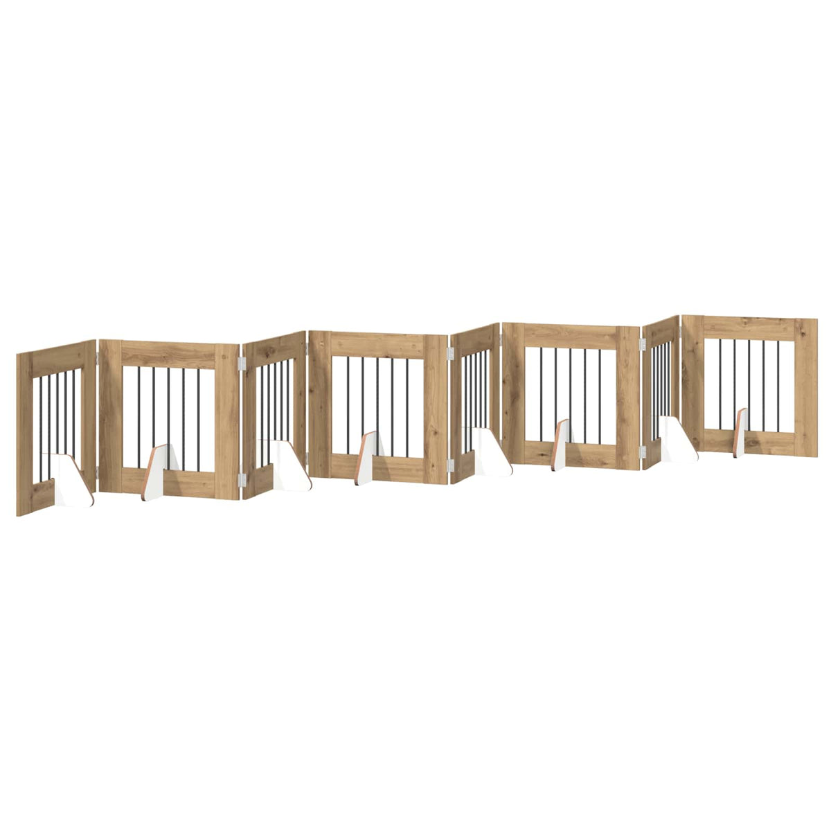 Fällbar hundgrind med stativ 8 st Artisan-ek 60 cm