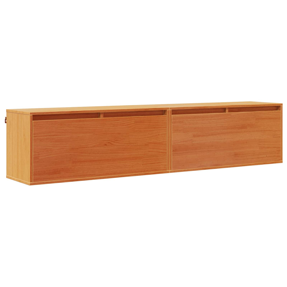 Väggskåp 2 st Vaxbrun 80 x 30 x 35 cm Massiv furu