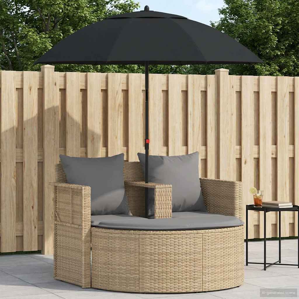 Trädgårdsoffa 8 st konstrotting Beige och Ljusgrå