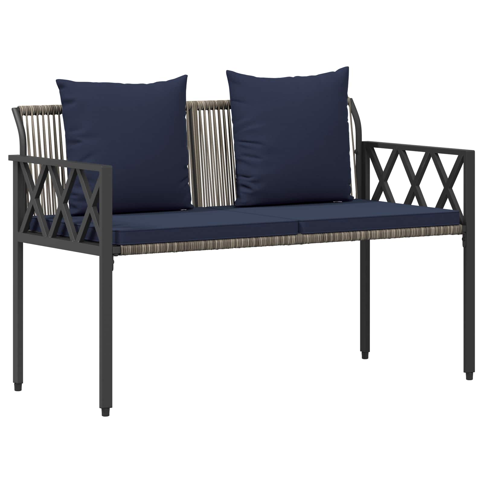 Utomhusbänkar 2 -Seater 116 x 56 x 75 cm konstrotting