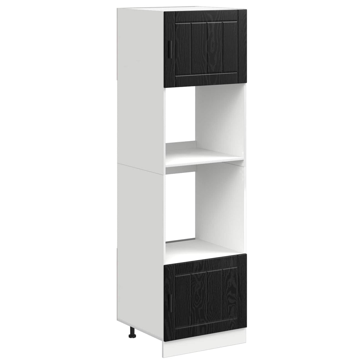 Ugnsskåp PORTO Svart Ek 60 x 57 x 207 cm Konstruerat trä